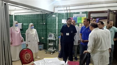 وكيل صحة البحيرة يتفقد الخدمات الطبية بمستشفى الدكتور حمدى الطباخ بأبوحمص