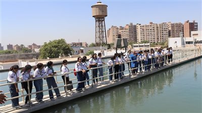 مياه الفيوم تستقبل فريق الكشافة المصرية بمحطة مياه قحافة 