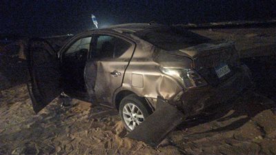 العربيات بقيت خردة ..إصابة 14شخصا في حادث تصادم  سيارتين بقنا |الأسماء 