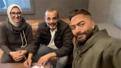 تامر حسنى ينتهى من تصوير 