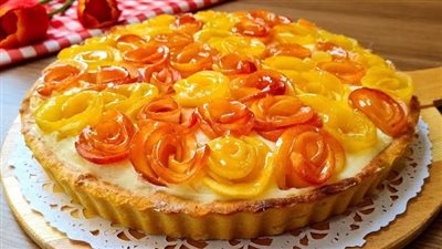 طريقة تحضير كيكة التفاح بالكاسترد بخطوات سهلة