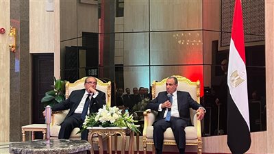 وزير الخارجية يعقد لقاءً مع رموز الجالية المصرية وبعض المستثمرين المصريين بالسعودية