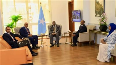سفير الصومال  يستقبل مندوب مصر الدائم بالجامعة العربية 