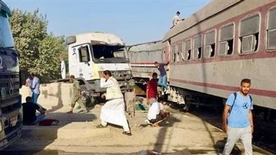 دفن جثة شخص صدمه قطار بقها 