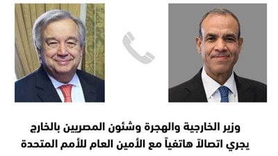 تفاصيل مكالمة وزير الخارجية مع السكرتير العام للأمم المتحدة