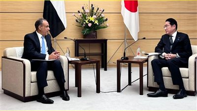 وزير الخارجية يلتقي رئيس وزراء اليابان ويسلمه رسالة من الرئيس السيسي