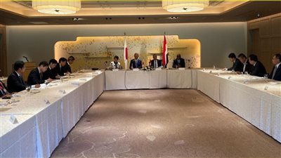 وزير الخارجية يلتقي بسكرتير عام رابطة الصداقة البرلمانية اليابانية/المصرية