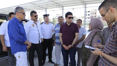 نائب محافظ سوهاج يبحث الترتيبات النهائية لتشغيل موقف أعلى المفيض الجديد