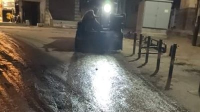 استكمال أعمال الرصف بشبين القناطر ضمن الخطة الاستثمارية بالقليوبية 