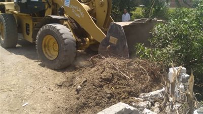  إزالة 38 حالة بناء مخالف وتعدي على الأراضي الزراعية بالغربية