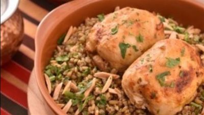 طريقة الفريكة الشامية بالدجاج