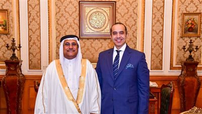  وزير الشئون النيابية والقانونية يستقبل رئيس البرلمان العربي