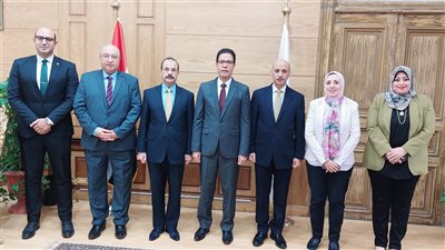 رئيس جامعة بنها يستقبل مساعد أمين عام مجلس الوزراء للأزمات والكوارث 