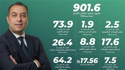 aiBANK يحقق قفزات في صافي الارباح بنسبة 100% ليسجل 901.6 مليون جنيه