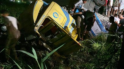 حبس سائق السيارة النقل المتسبب فى حادث تصادم الفيوم  4 أيام على ذمة التحقيق