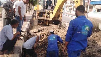 الشرقية: الإنتهاء من أعمال صيانة خطوط مياه الشرب بكفر صقر ومنيا القمح 