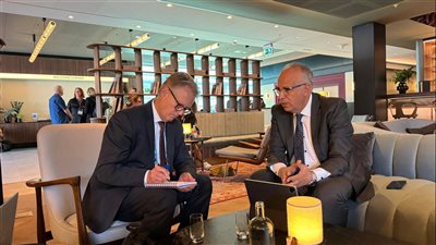 وزير الري يلتقى السكرتير التنفيذي لمنظمة 