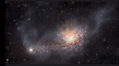 رصد مجرتين في طور الاندماج منذ 12.8 مليار سنة 