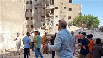 إصابة مسنة في انهيار عقار بالإسماعيلية 