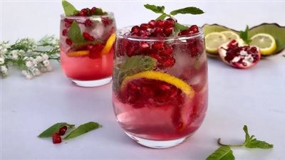 طريقة تحضير موهيتو بالرمان| مشروب صيفي منعش ولذيذ