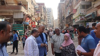 محافظ القليوبية يتابع أعمال ازالة الإشغالات والتعديات بحي شرق شبرا الخيمة