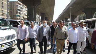 محافظ الجيزة يتابع سير العمل بموقف المريوطية الجديد