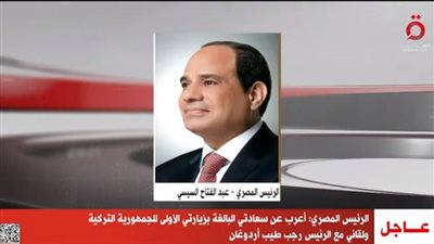 الرئيس السيسي يعرب عن سعادته بزيارته الأولى لتركيا: 