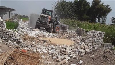 إزالة 96 حالة تعد على الأراضي الزراعية فى بني سويف 