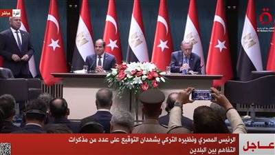 السيسي وأردوغان يوقعان مذكرة تفاهم لتطوير منطقة صناعية بالعاصمة الإدارية