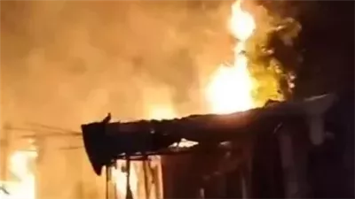 اندلاع حريق هائل فى إسنا جنوب الأقصر 