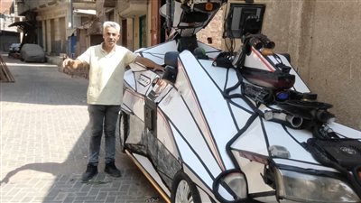 شاهد| تصنيع دبابة خشبية بقاعده صاروخية في دمياط