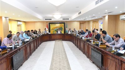 محافظ الفيوم يبحث الحلول الإيجابية لمعوقات تنفيذ الأعمال بالقطاعات 
