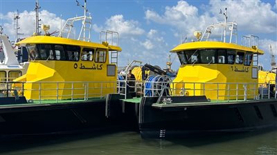 الهيئة العامة لميناء الإسكندرية تتسلم 2 لنش مكافحة تلوث 