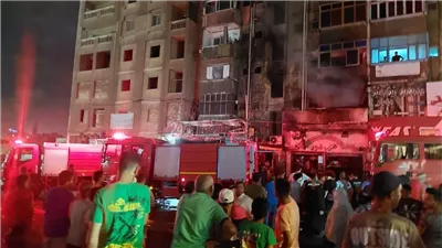 إصابة 8 أشخاص إثر حريق هائل بغرب الإسكندرية