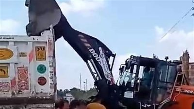 إزالة حالة تعد على الأراضي الزراعية بالغربية