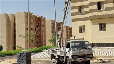 حدائق أكتوبر: توصيل جميع مرافق مشروع الـ309 عمارات إسكان اجتماعي