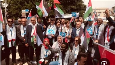 وقفة تصامنية بجنيف تنديدا بالعدوان الاسرائيلي على غزة