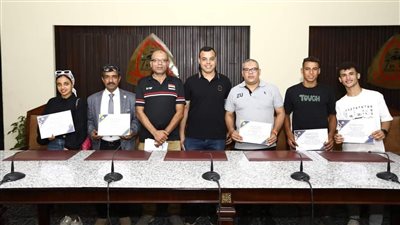 رئيس جامعة الزقازيق يكرم الطلاب الفائزين في مسابقة الشهيد الرفاعي 51 للجودو