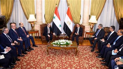 وزير الخارجية والهجرة يستقبل نظيره السوري