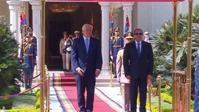 الرئيس السيسي يستقبل نظيره الألماني بقصر الاتحادية.. فيديو 