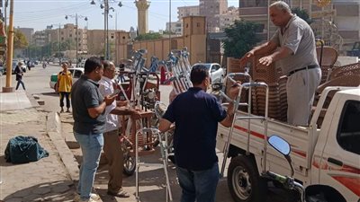 حملات لرفع الإشغالات والتصدي للتعديات بشوارع الفيوم