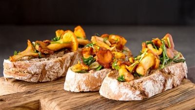 بروشكيتا بالفطر والليمون