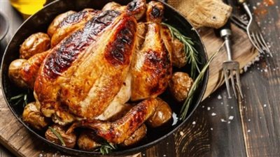 طريقة تحضير دجاج مشوي بالليمون والزعتر