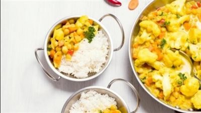 كاري الحمص والبطاطا للنباتيين