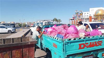 ضبط سيارة تلقى مخلفات طبية خطر بصناديق القمامة بالغردقة 