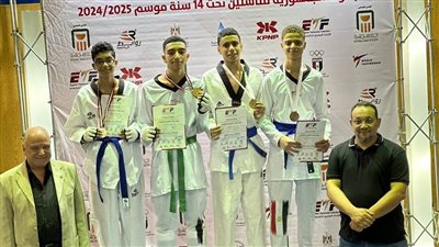 إياد يتوج بالذهبية وآدم يحصد البرونزية ببطولة الجمهورية للتايكوندو 