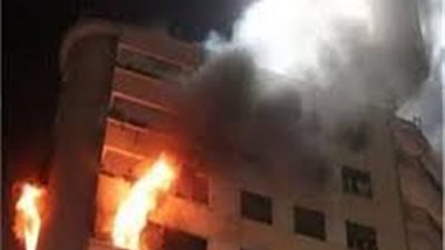حريق هائل يلتهم شقة سكنية بالاسكندرية 