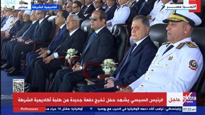 السيسي يعطي شارة بدء مراسم تخرج طلاب أكاديمية الشرطة دفعة 2024