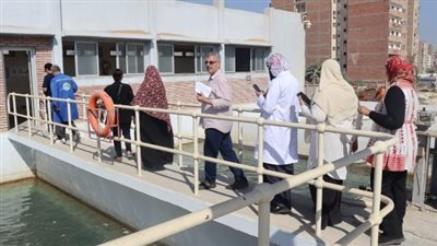 مياه الفيوم تستقبل إدارة صحة البيئة بمديرية الصحة والسكان بالفيوم