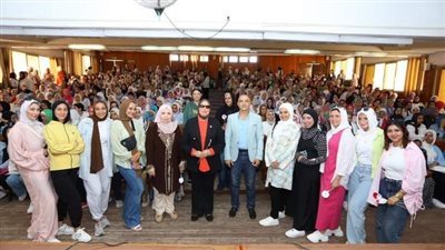 حفل استقبال مبهج للعام الدراسي الجديد بكلية التربية رياضية بنات